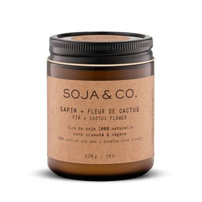 Soja&amp;Co Fir Candle Cactus Flower